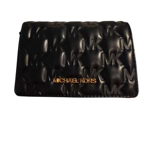 Michael Kors, NWT, Jet Set, Black, Md Slim Wallet, 6 Card Holes, Zipper Change C